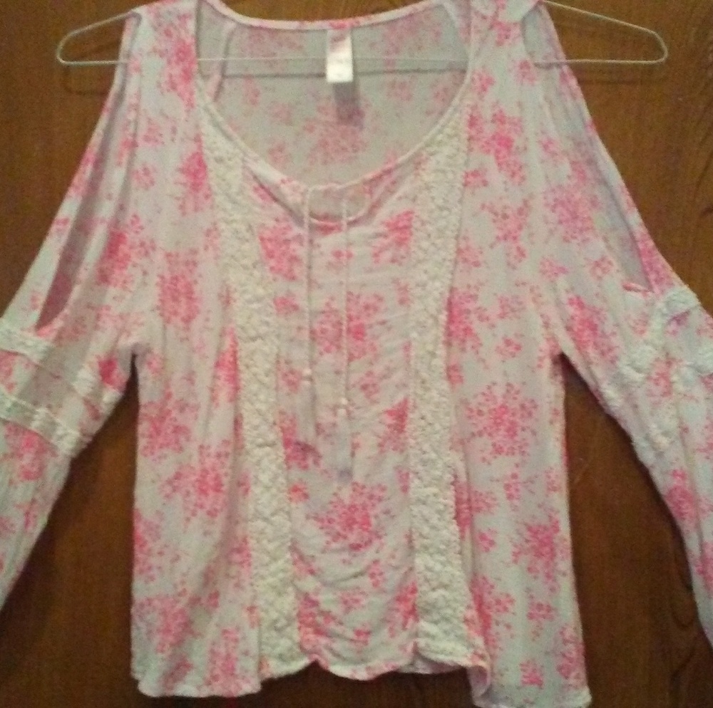 Justice open shoulder top